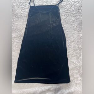 bebe Black Midi Slip Dress
